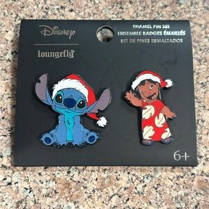 Loungefly Disney Lilo & Stitch Santa Hat Pin Mele Kalikimaka